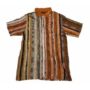Coogi Austrailia 3D Knit Polo Multicolor Mens Size 3XL